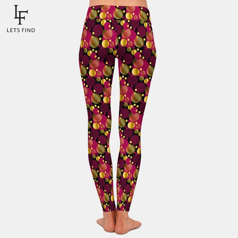 Letsfind Geometrie Cirkel Print Hoge Taille Leggings Hoge Quaility Vrouwen Sexy Fitness Leggings Vrouwen Kleding