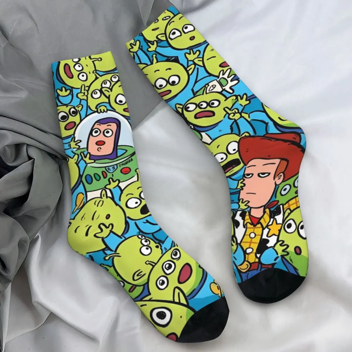 Men's Socks Toy Story Stockings Winter Funny Medium Soft Socks Design Climbing Non Slip Socks