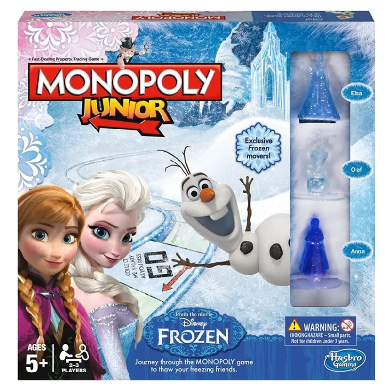 Hasbro Monopoly Games for Kids Frozen2 Elsa Anna Board Games for Party Educational Table Game Kid Toys for Children Gifts