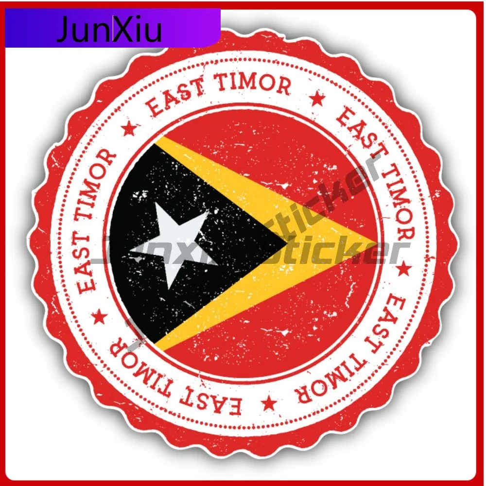 

East Timor Flag Creative Sticker Stamp Car Decal Bumper Stickers Anime Style Laptop Use For Rear Windo Automotive Decor Sun P