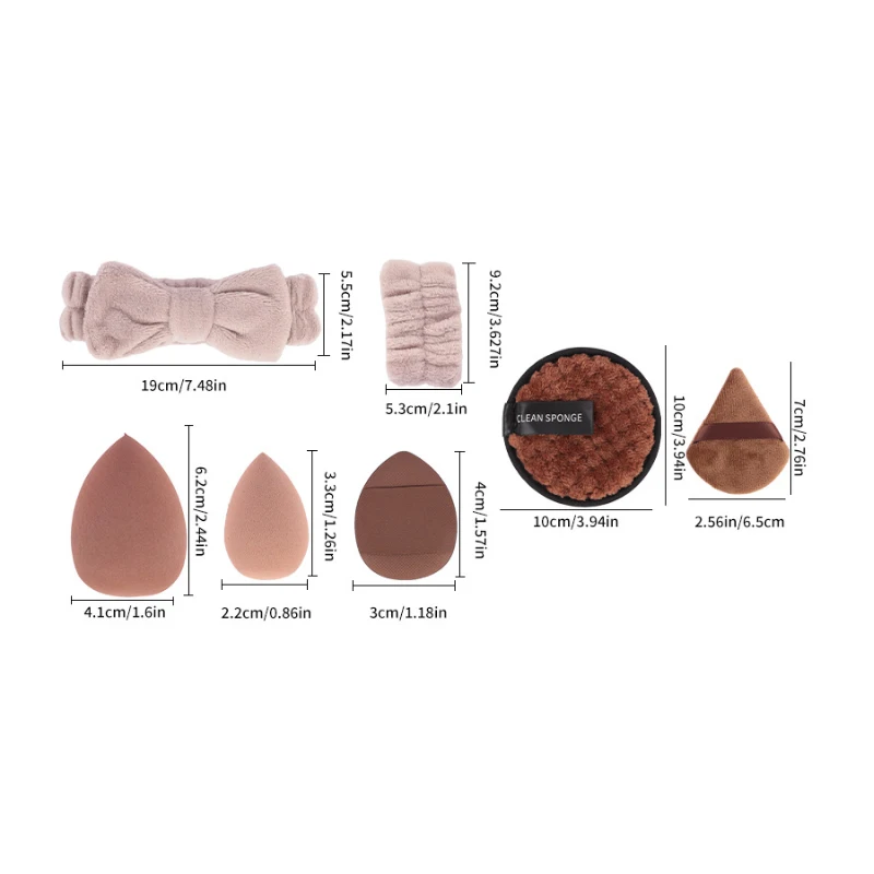Juego de 20 piezas de combinación pequeña, mediana y grande, esponja de maquillaje esencial para principiantes, herramientas de base líquida, accesorios de maquillaje