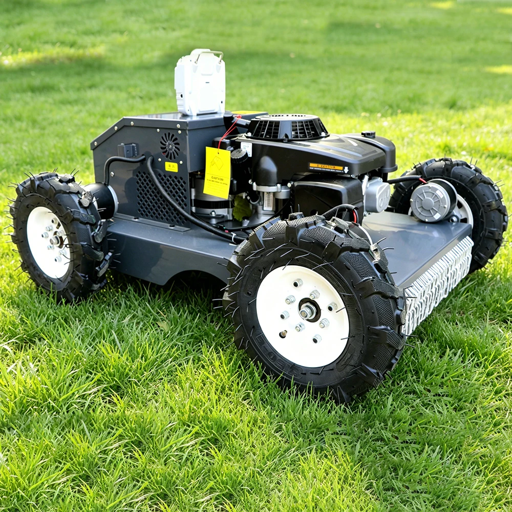 Mini Wheel Lawn Mower Ga soline Grass Cutter for Garden Farm Orchard Use