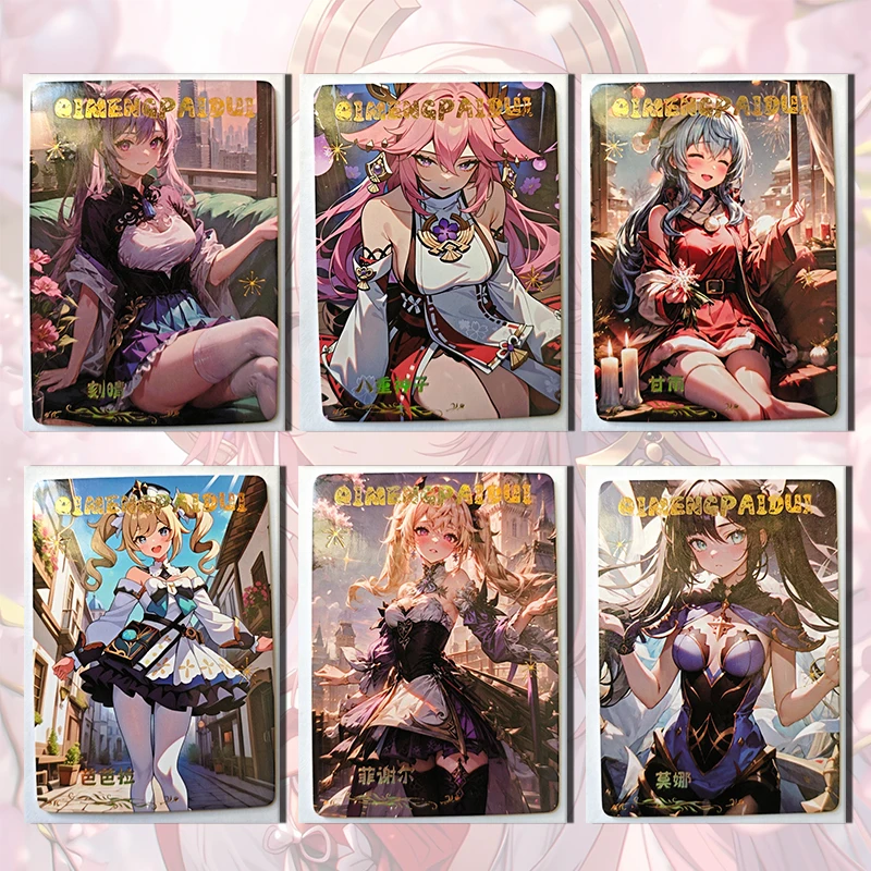 

Goddess Story Dream Party Tear Card Ganyu Yae Miko Keqing Sangonomiya Kokomi Mona ACG сексуальный мальчик Коллекция игрушек Подарки на день рождения