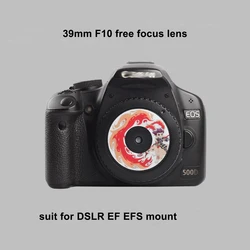 DSLR EF EF-S mount free focus lens 500D\850D 39mm F10 pancake lens Chinoiserie travel vintage film CCD disposable lens 5DS 6D2