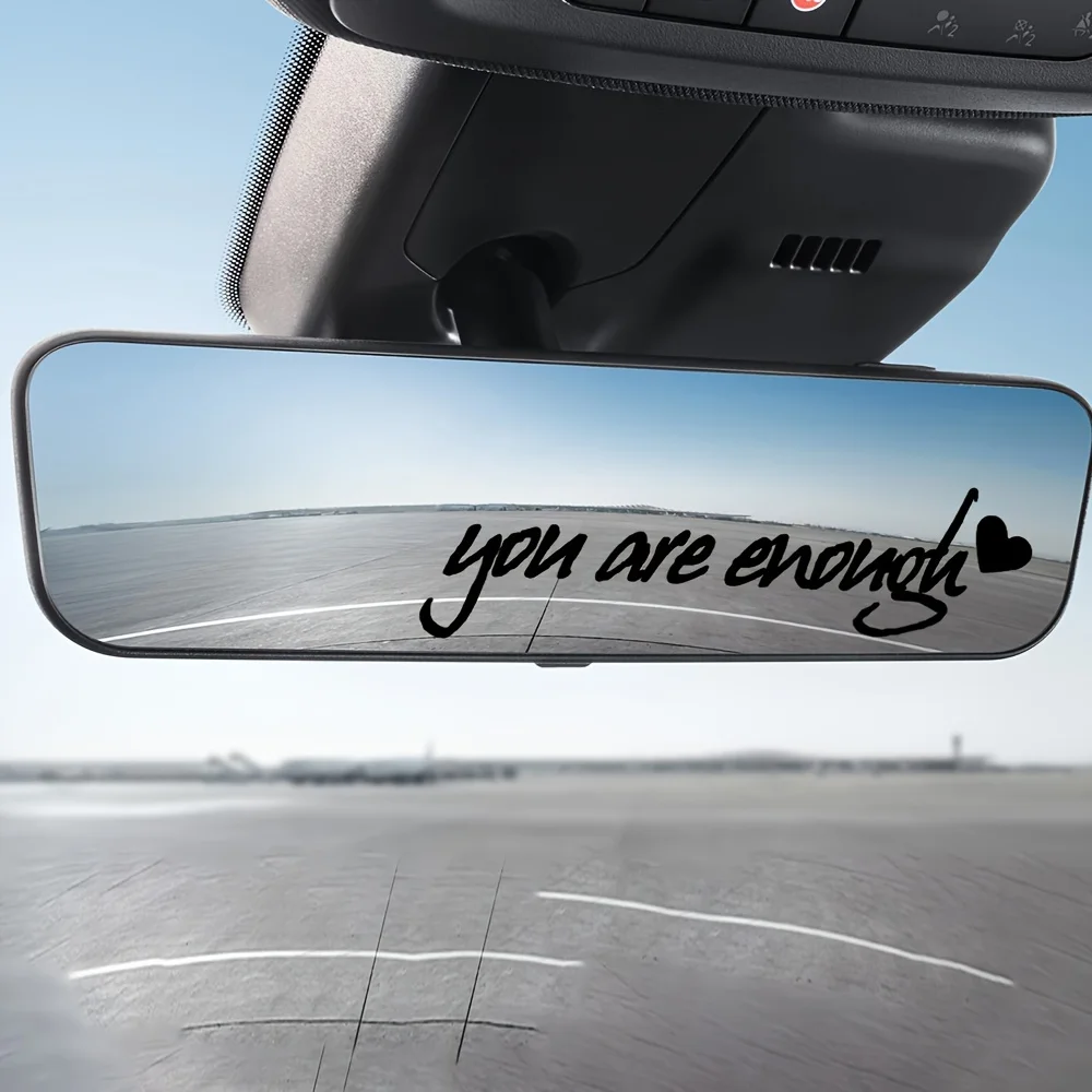Healing Quote Sticker Be Happy Smile Vinyl Decal Car Rearview Mirror Window Glass Warm Text Decor