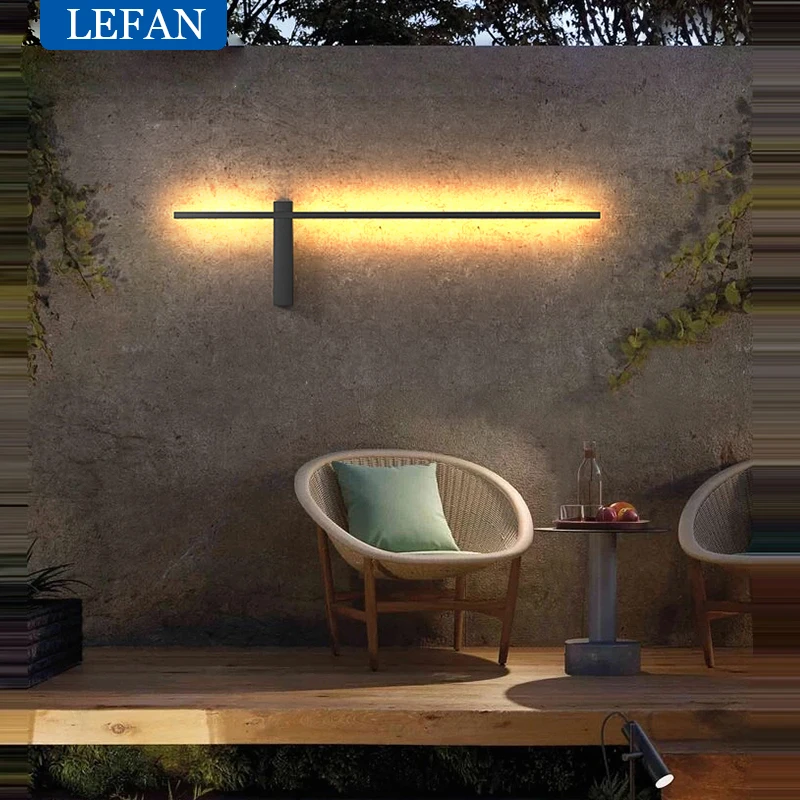 Moden IP56 Outdoor Wall Light Waterproof Fixture Aluminum Wall sconce for Porch Patio Indoor Bedroom Living Room Decoration