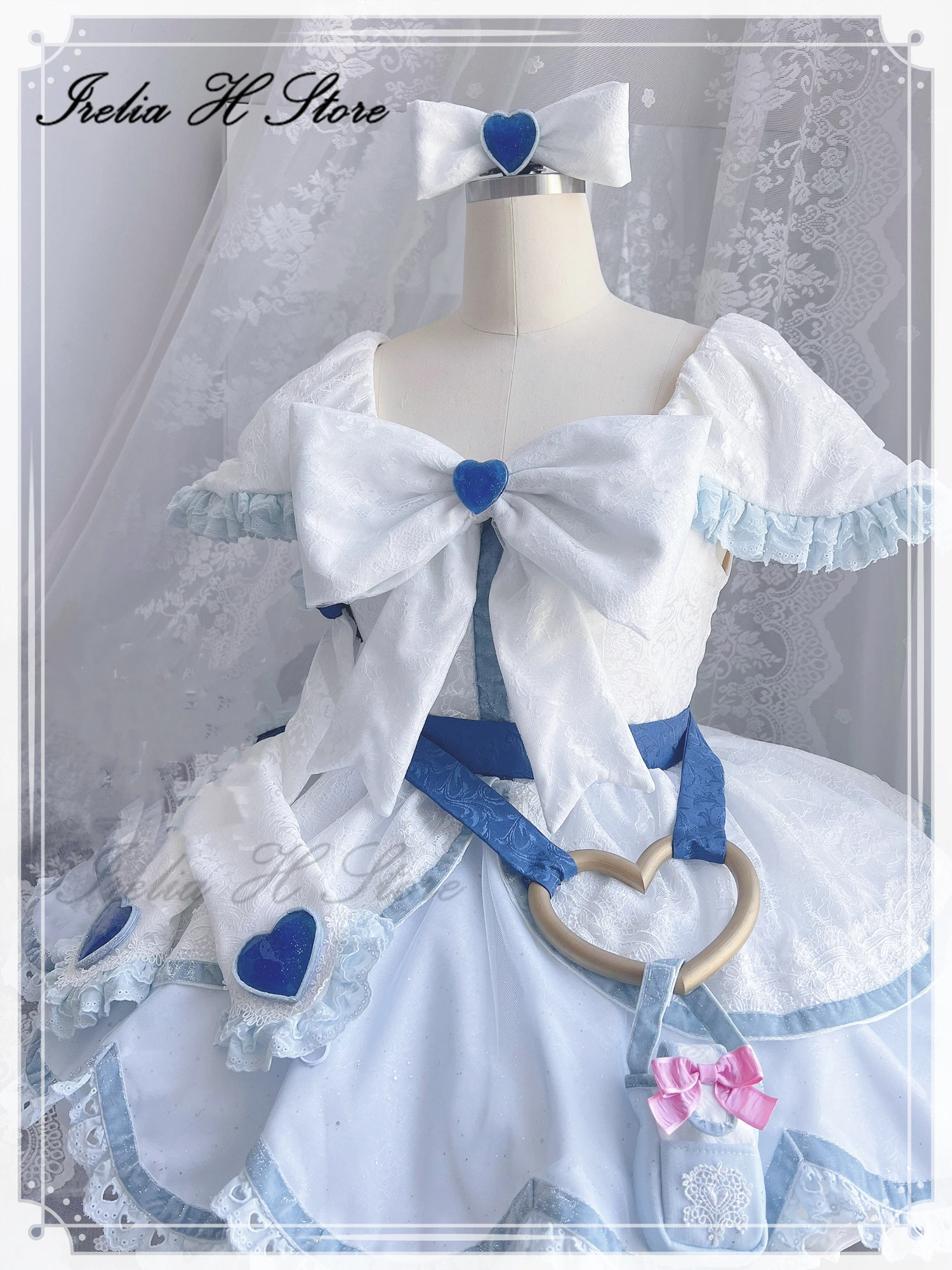 Irelia H Store Custom size Pretty Cure max heart Cure White Cosplay Costume Anime lolita Dress female Hannah Whitehouse gorgeous