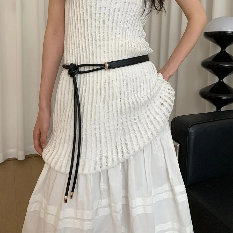 

Belt Women's Decoration with Dress Accessories 2024 New Fashion Design Sense Niche Thin Belt Waist Versatile