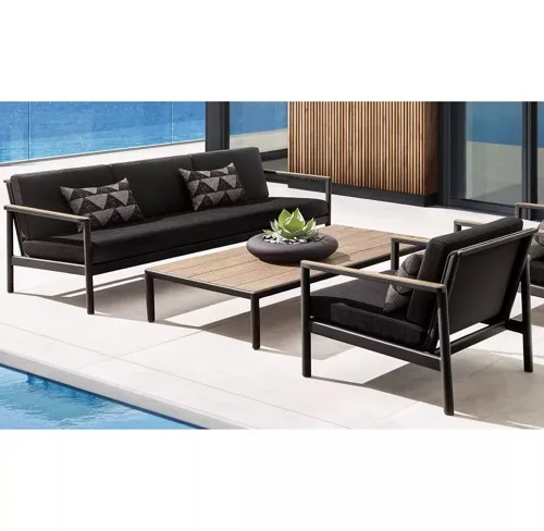 

Aluminum Outdoor Sectional Sofa Waterproof Aluminum Frame Leisure Chair for Balcony Courtyard Villa Sofas Sets
