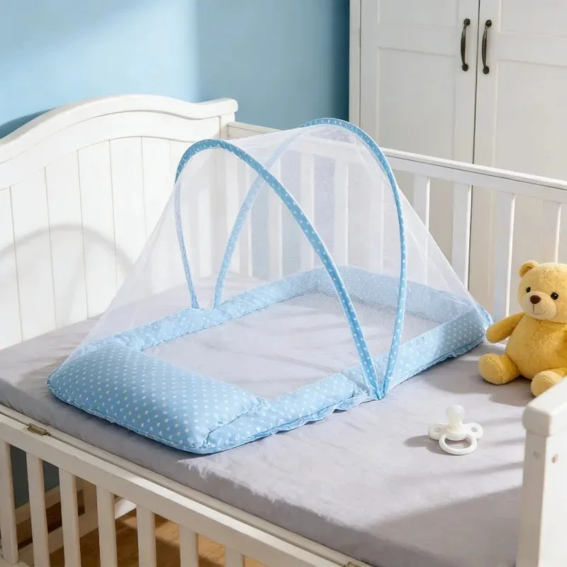 rede-mosquiteira-para-bebes-dobravel-sem-necessidade-de-instalacao-cobertura-completa-com-almofada-de-algodao-e-travesseiro-universal-para-bebes