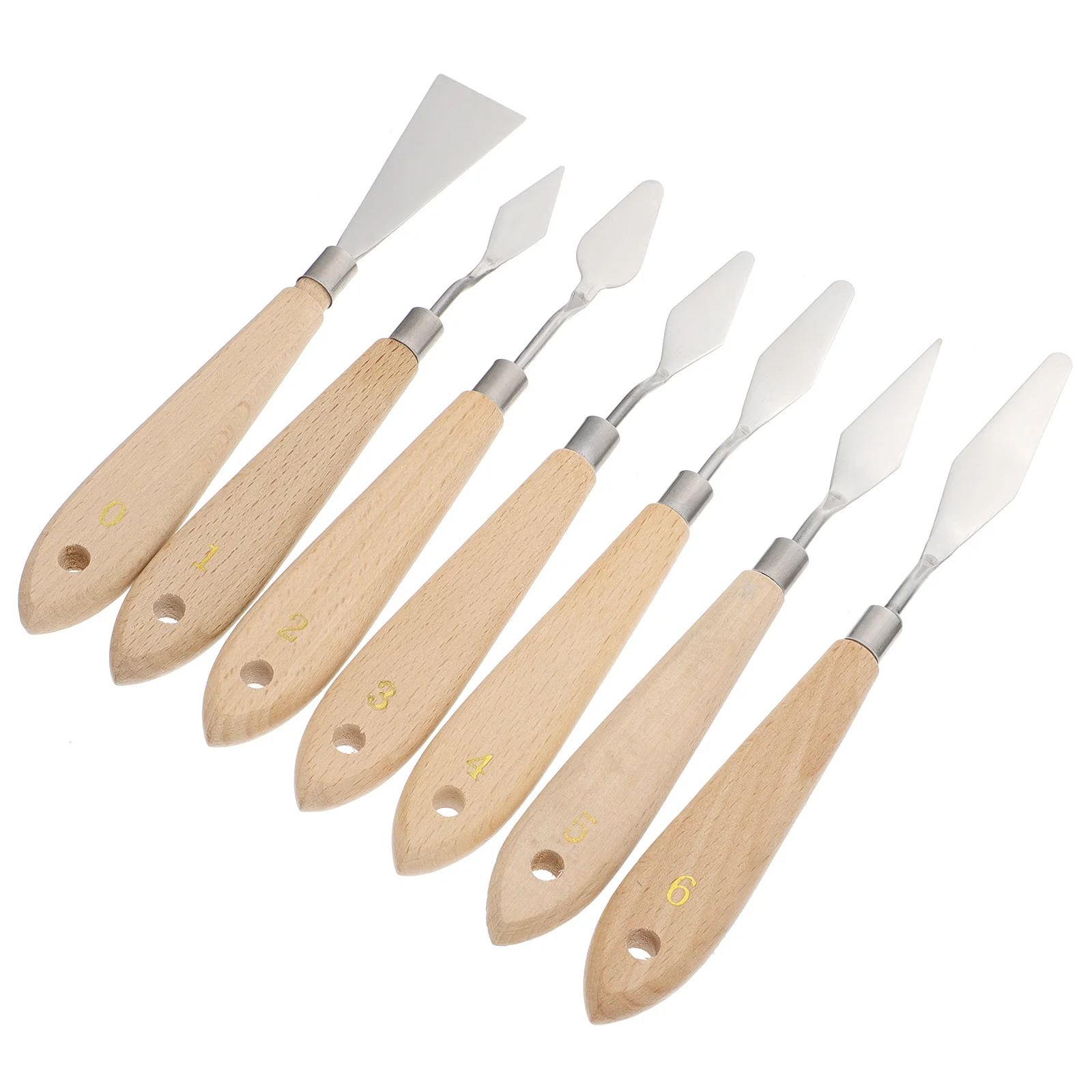 

7pcs Oil Painting Scrapers Gouache Spatulas Set For Mixing Texturing Painting Tools Art Supplies Acrylic Ceramic Wall Decor