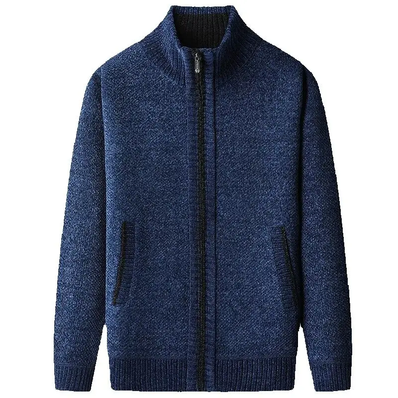 

New Mens Sweater Cardigan Fashion Jacquard Slim Fit Sweater Jacket Men Thick Knitted Warm Cardigan Men Casual Knit Sweater Coats