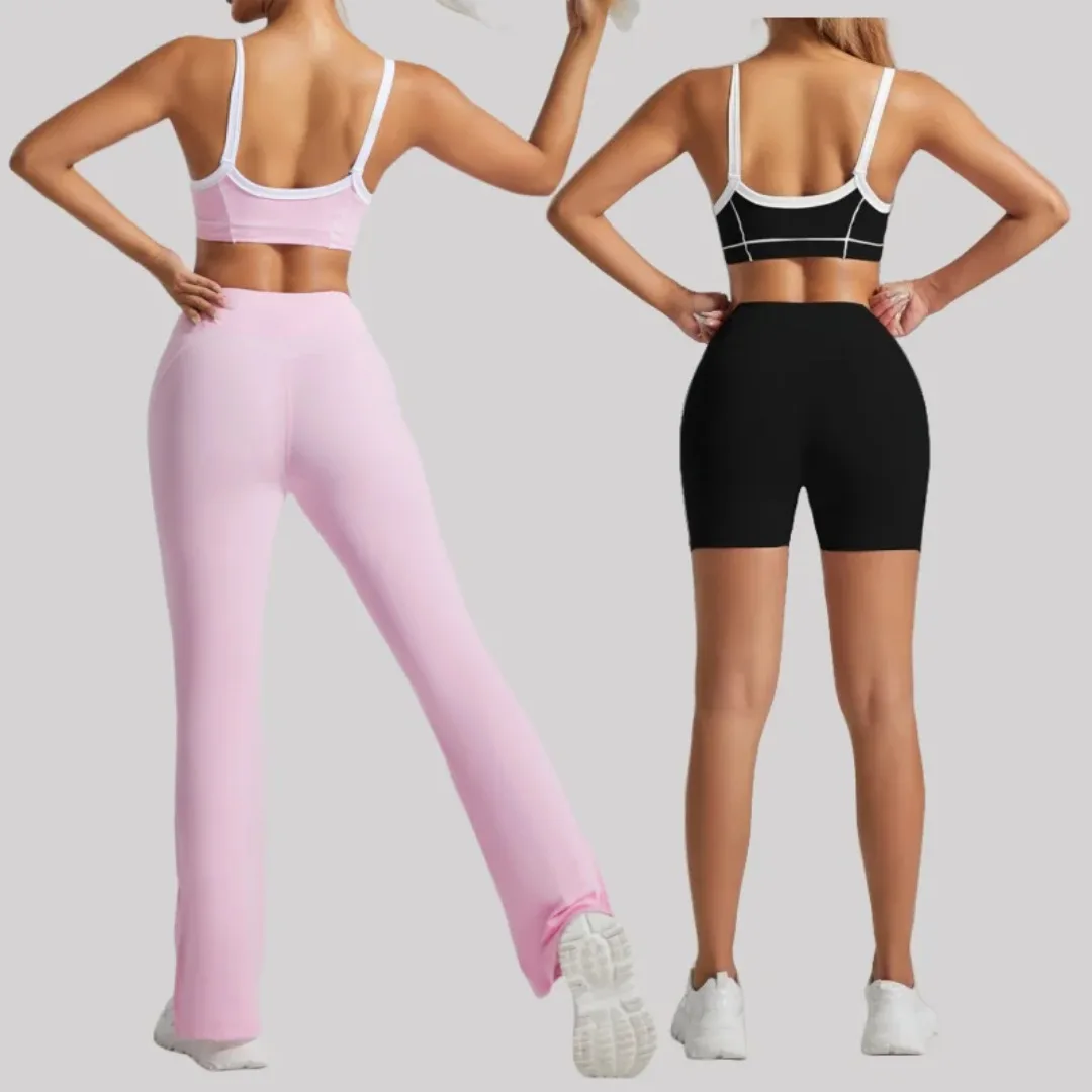 

Комплекты для йоги Фитнес Спорт Высокая талия Подтяжка бедер Плотный Быстросохнущий Высокоэластичный Спортивный Повседневный Тренировки Тренажерный Зал Сексуальный Комплект Бюстгальтера для Женщин