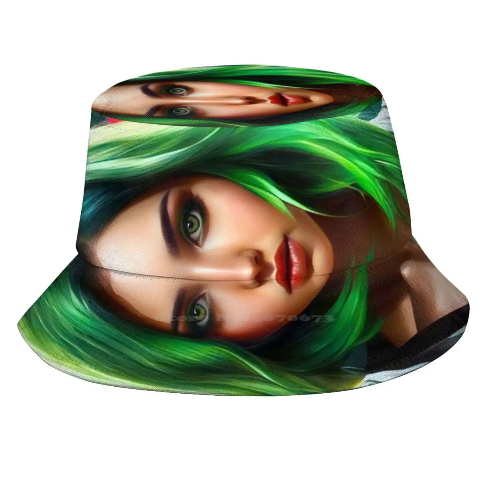 Verda Uv Protection Foldable Bucket Hats Women Men Sci Fi Female Girl Cybertech Futuristic