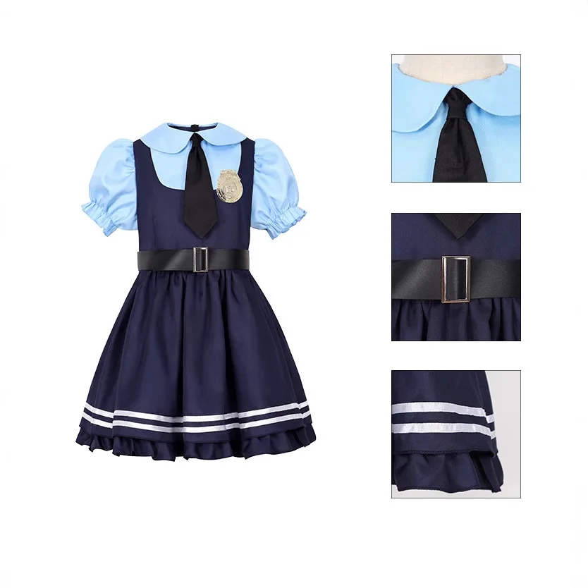 

Girl Crazy Animal Jumping Halloween Children's Role Playing Costume City Rabbit Police Zoo Costume Fancy Dress up Gift