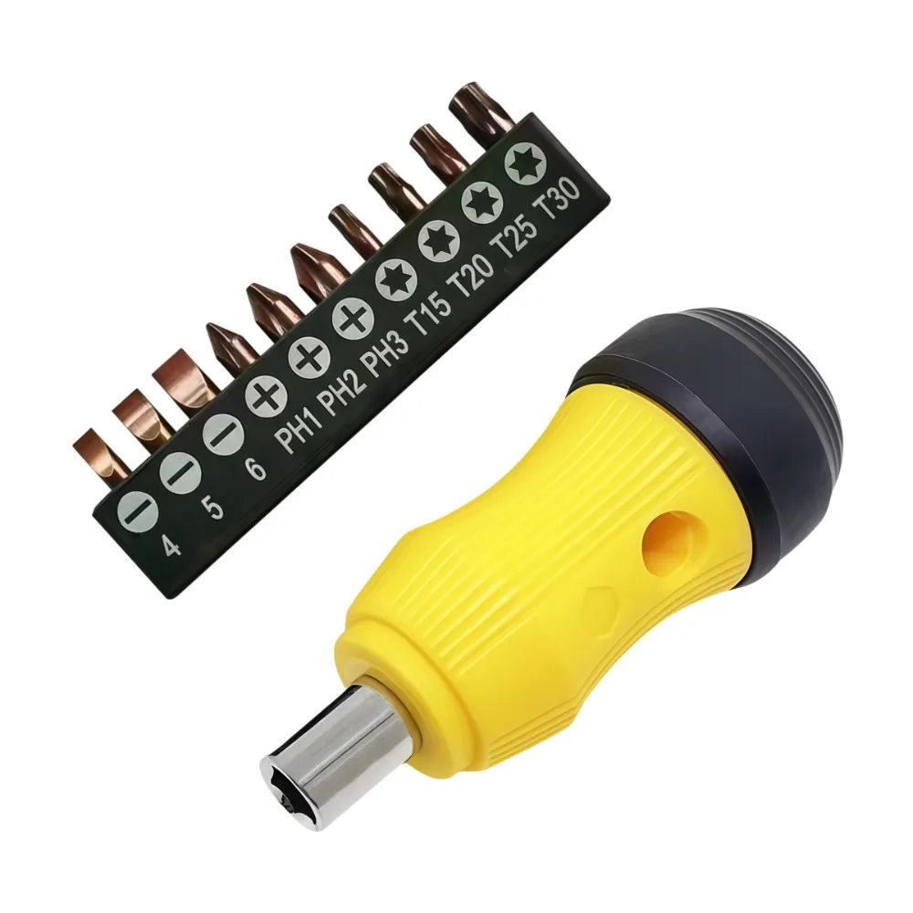 Mini-Schraubendreher-Set mit Phillips-/Quadrat-/HEX-/Torx-Bits mit hoher Härte, 25 mm lang, multifunktional, 1/4-Zoll-Sechskant-Schraubendreher, Handwerkzeuge – Detail 10