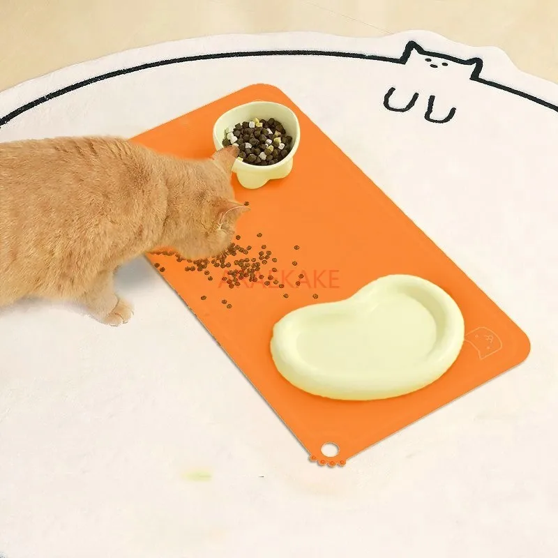 Pet meal mat, cat and dog picnic mat, waterproof mat, spill proof mat, food grade silicone mat