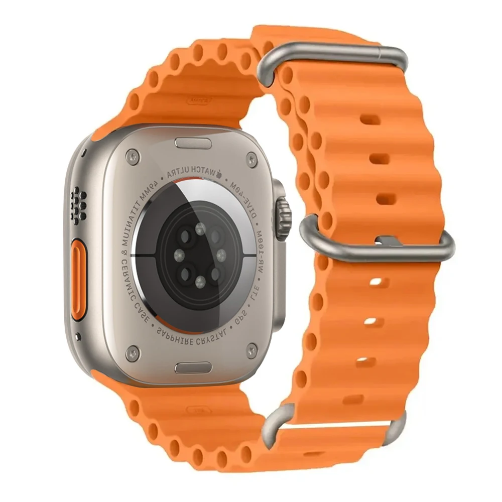 Ocean-Armband für Apple Watch Ultra 3 4 Series 12 11 10 9 7 8 SE 49mm 45mm 46mm 42mm 44mm 40 Silikonarmband Correa iWatch-Armband – Detail 6