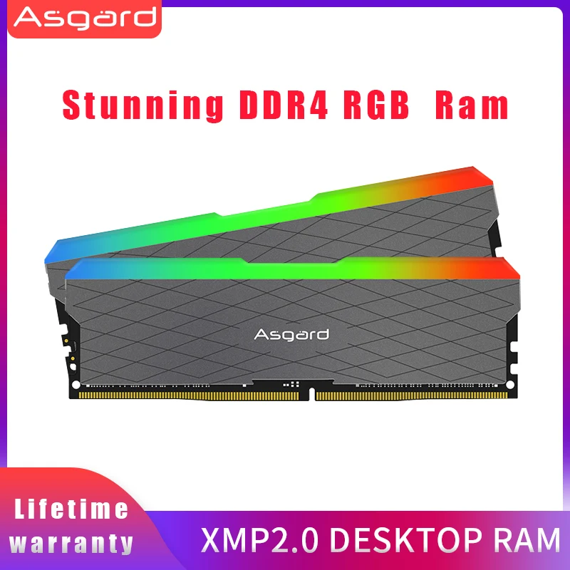 Imagem -03 - Ram Memória Desktop Rgb Série w2 Xmp 16gb 32gb 3200mhz Dimm pc Asgard-ddr4