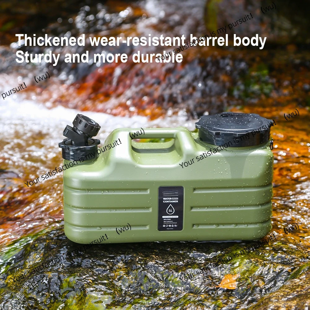 11/8/5 L portable outdoor bucket large capacity camping water container with faucet, suitable for car camping, cooking, picnic