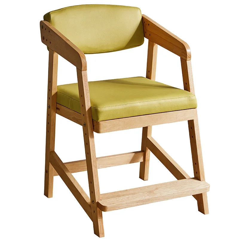 Children's Learning Chair  Lifted and Lowered Solid Wood Writing  Correct Sitting Posture Baby Dining Homework