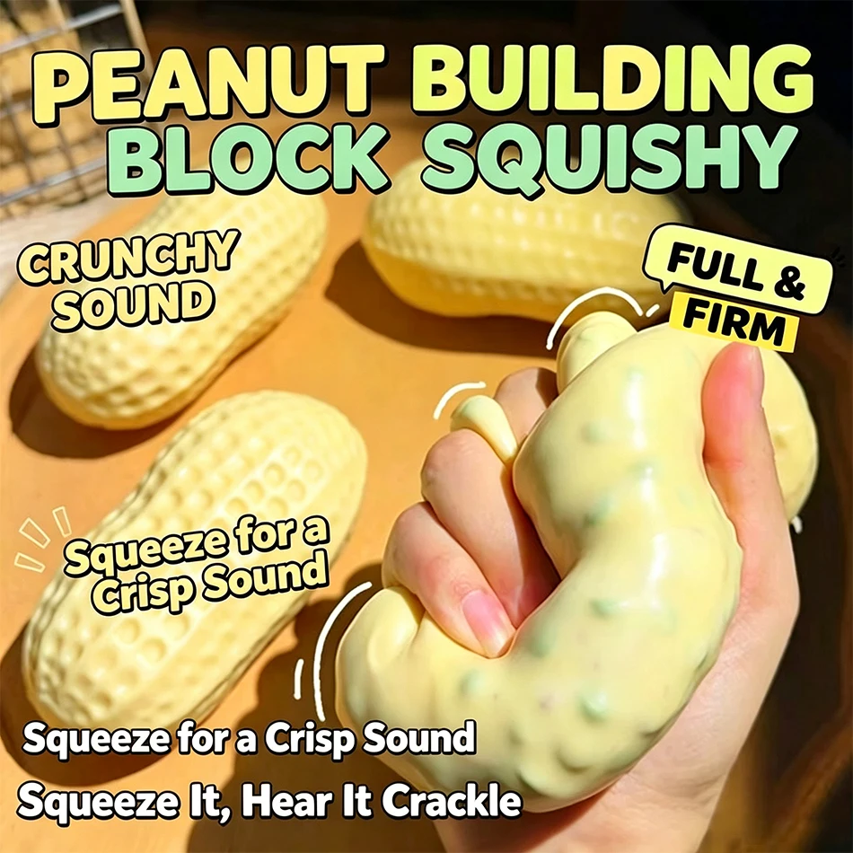 Hot Hot Selling Peanut Squishy Crunchy Stress Ball Squeeze Toy Handmade Squishy Ball Buttery Soft Texture ASMR Sensory Fidget Toy - Aliexpress Deal
