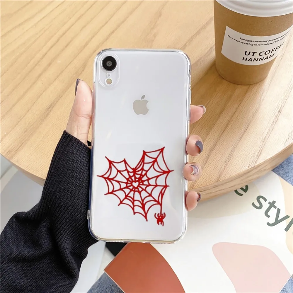 S-spider Phone Case For Iphone 15 11 13 14 Pro Max 7 8 Plus X Xr Xs Max Se2020 12mini Transparent Cover