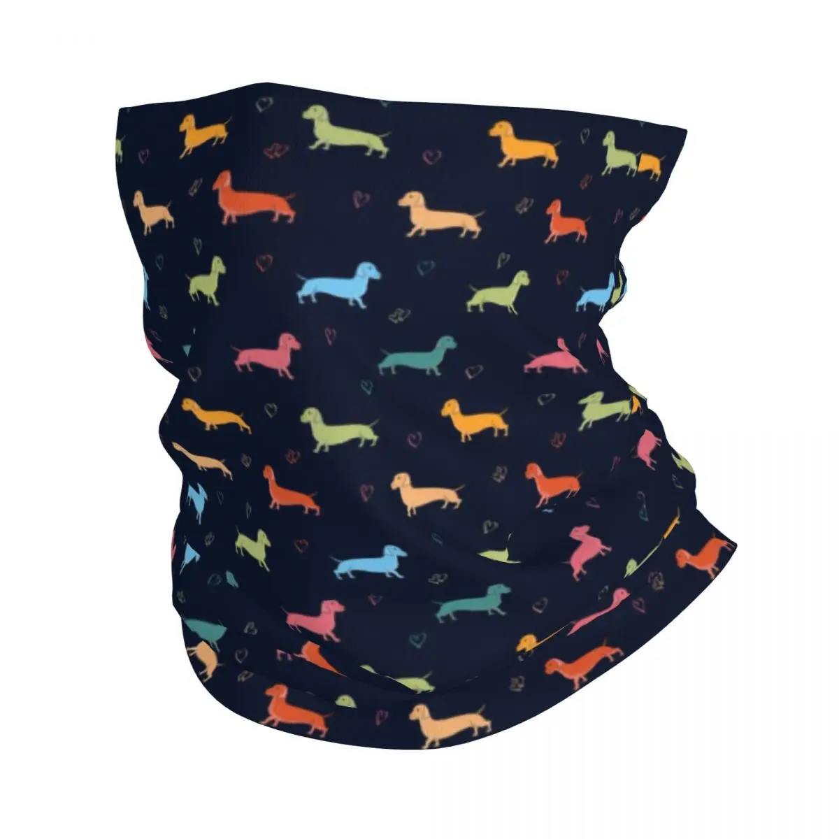 Custom Dachshund Bandana Winter Neck Warmer Windproof Wrap Face Scarf for Hiking Badger Sausage the Wiener Dog Gaiter Headband