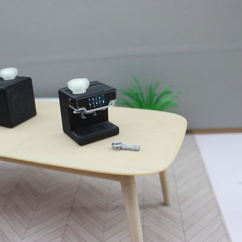 เครื่องชงกาแฟจิ๋วสำหรับบ้านตุ๊กตา โมเดลฉากครัวตุ๊กตา