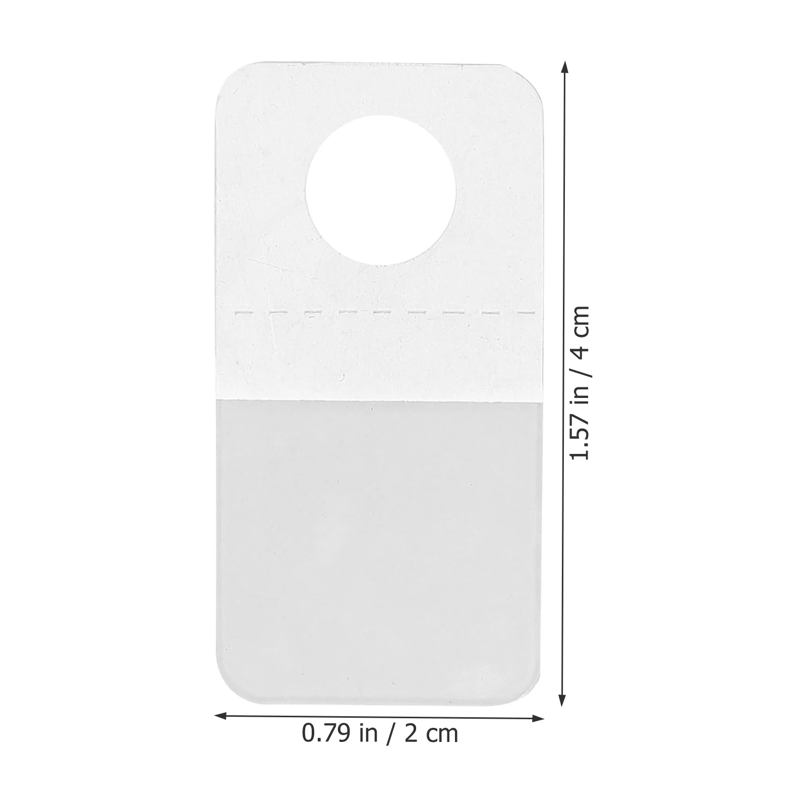 Auto-adesivas Clear Sticky Tabs, Ganchos plásticos, Display Hanging Tags para loja de varejo e uso doméstico, 200pcs