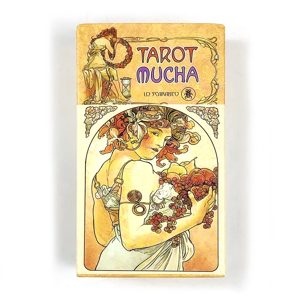

Tarot Mucha Cards A 78 Oracle English Visions Divination Edition Borad Playing Games Family Leisure Gathering Board Games