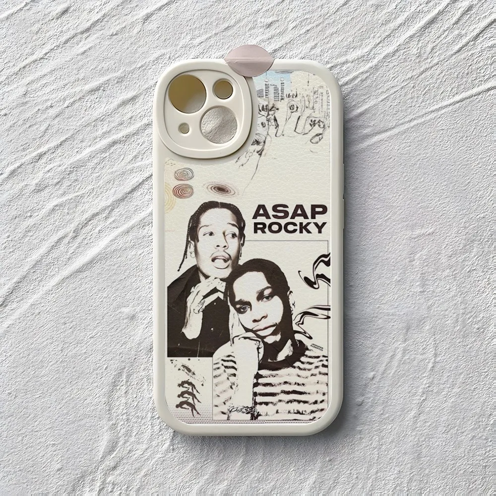 ASAP Rocky Rapper Phone Case For Iphone 15 14 12 13 Pro Max 11 Mini X Xr Xs Puls Lambskin Silicone Cover