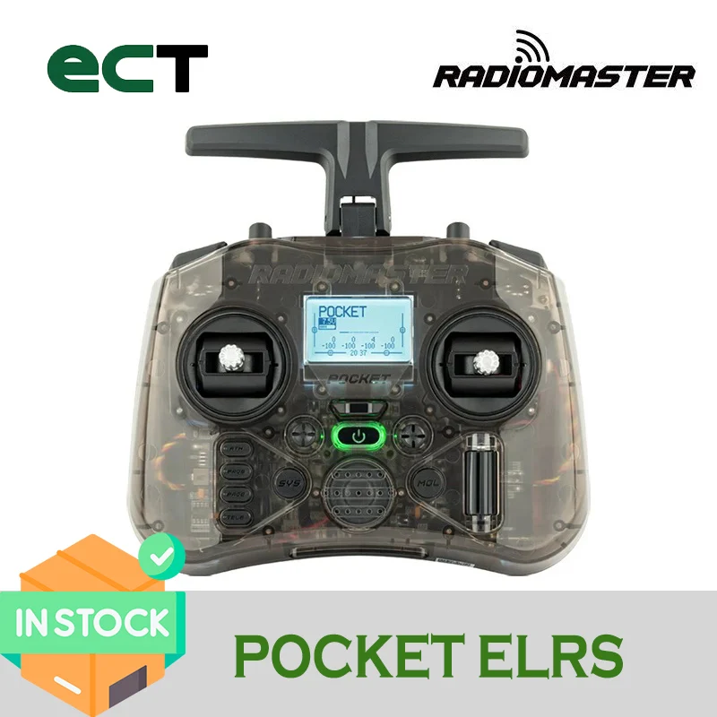 

Radiomaster Pocket Hall Gimbal Transmitter Remote Control Portable Lightweight Built In LED Light Foldable Antenna