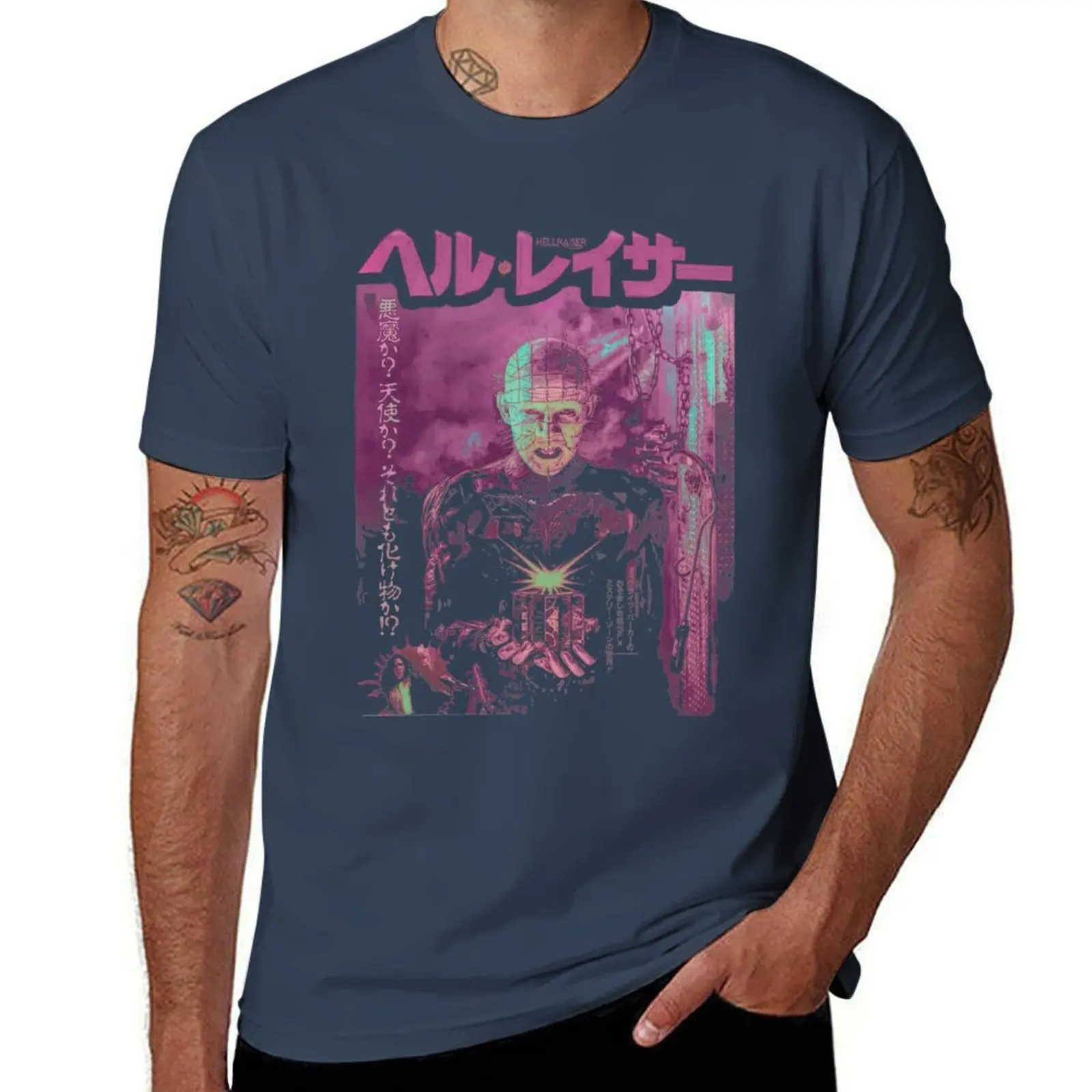 

Hellraiser Japanese Pink T-Shirt Breathable Sportswear T-Shirt for Men