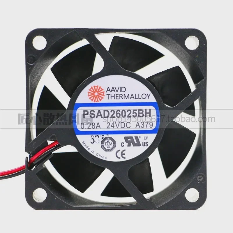 Original 6025 24V PSAD26025BH 6CM Inverter Double Ball Cooling Fan for High Air Volume