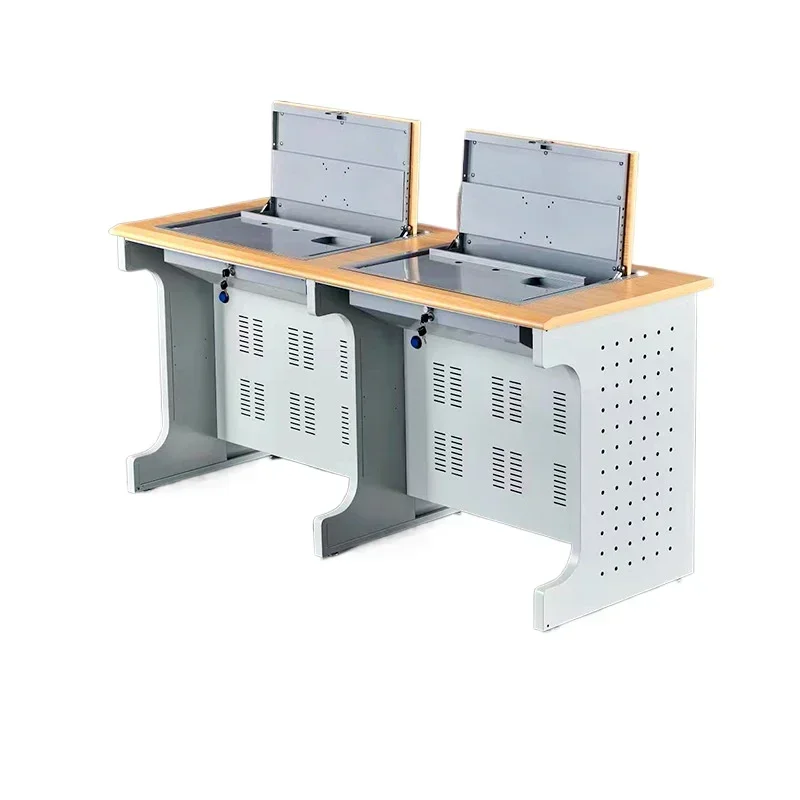 

Training School Computer Desk in Computer Room Troop, Multimedia Classroom Hidden Double , Manual Translation To Computer Desk