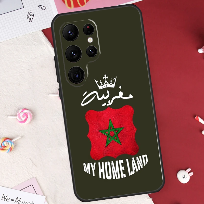 Morocco Flag Moroccan Case For Samsung Galaxy S22 Ultra S20 FE S21 FE S8 S9 S10 Plus Note 10 20 S23 Ultra Cover