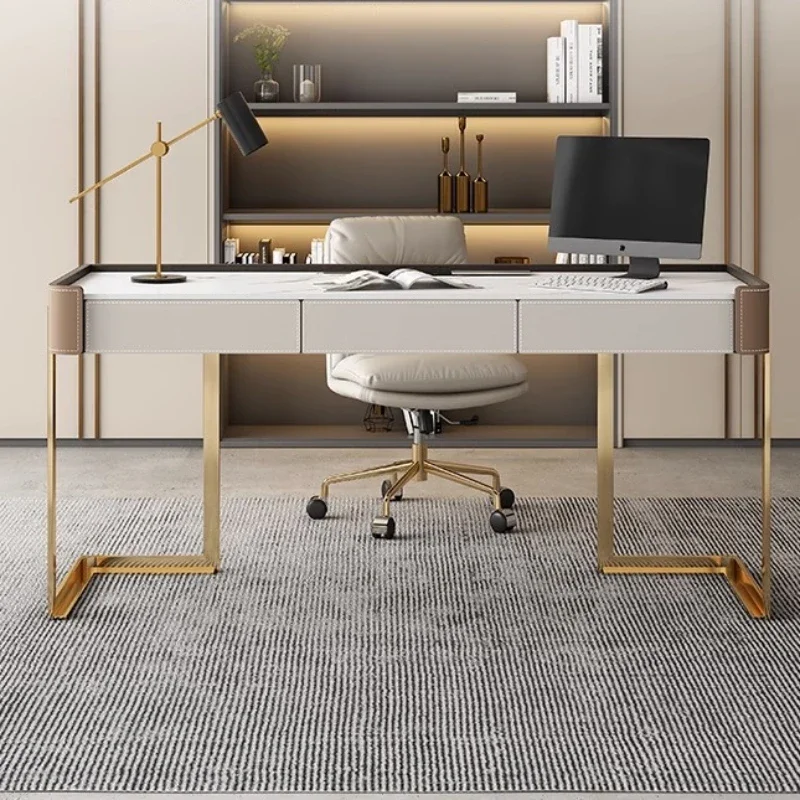 

Executive Office Standing Desk Table Aesthetic White Corner Workbench Desk Table Boss Table Pour Ordinateur Home Furniture