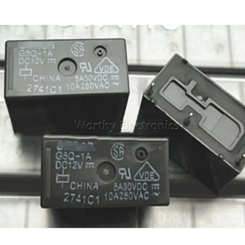 Free Shipping 10PCS/LOT G5Q-1A DC12V G5Q-1A-12V 12VDC 4PIN Relay 10A