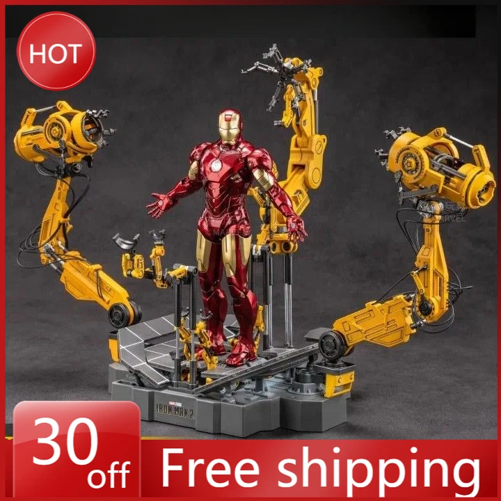 

The Avengers Iron Man Mk4 Figure Mecha Platform Anime Action Collection Desktop Ornament Decoration Car Ornaments Children Toys