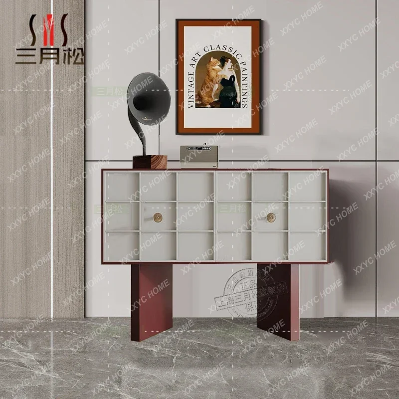 Modern paint living room drawer TV cabinet splicing matte locker retro side cabinet