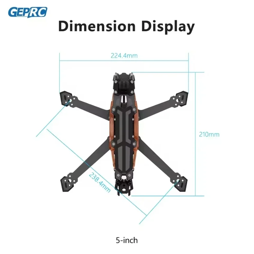 GEPRC GEP-Vapor-D O4 Pro 5/6" Kohlefaserrahmen – für RC FPV Quadcopter Ersatzteile