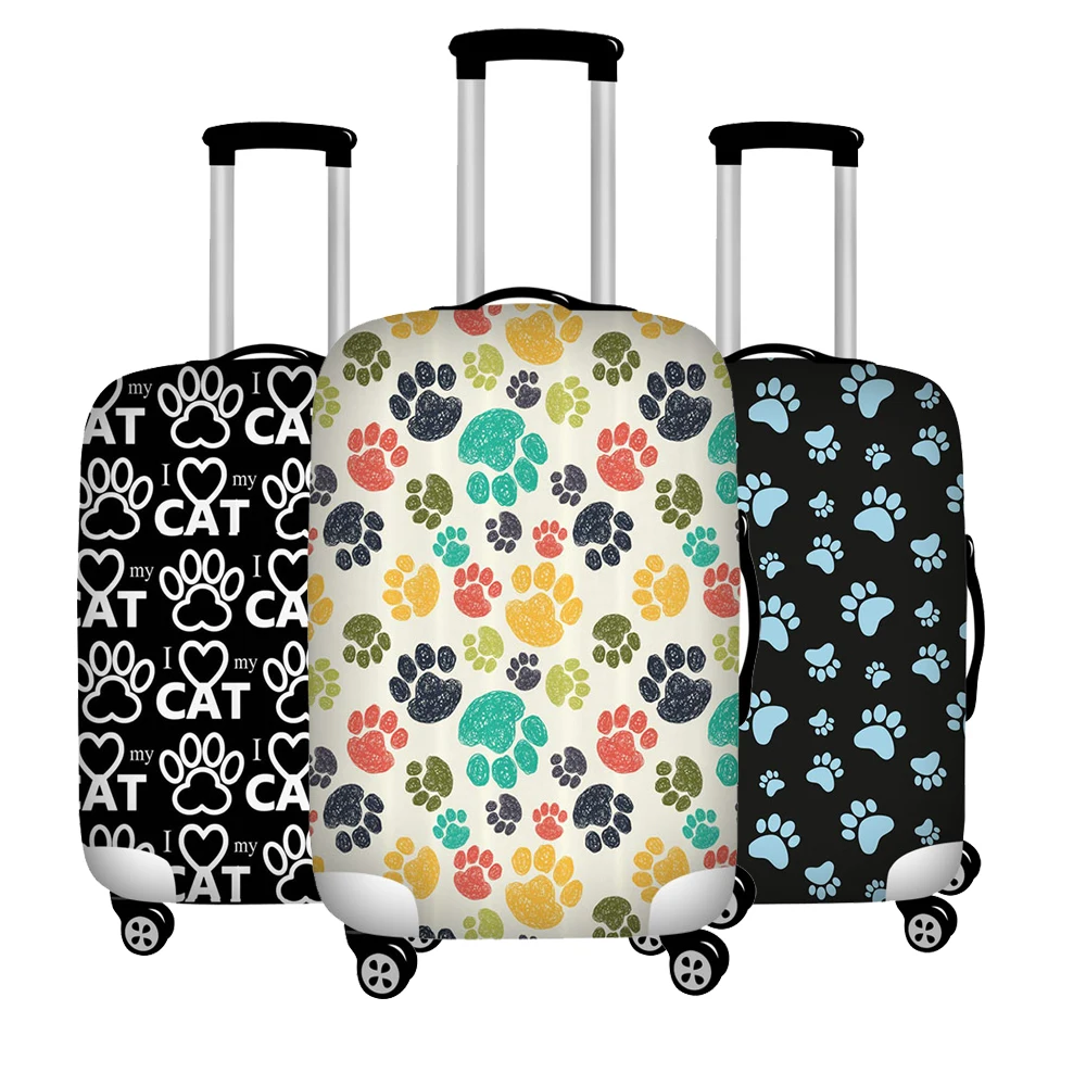 Cute Cat Claw Luggage Cover Dust-proof Thick Elastic Case for Suitcase 18-32 Inch Travel Cover Zipper Closure Travel Accessories