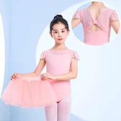 Kids Bowknot Professional Ballerina Ballet Dress Cotton Leotards Gymnastics Tutu for Girls Ballet Dance Dresses Turnpakje Suit