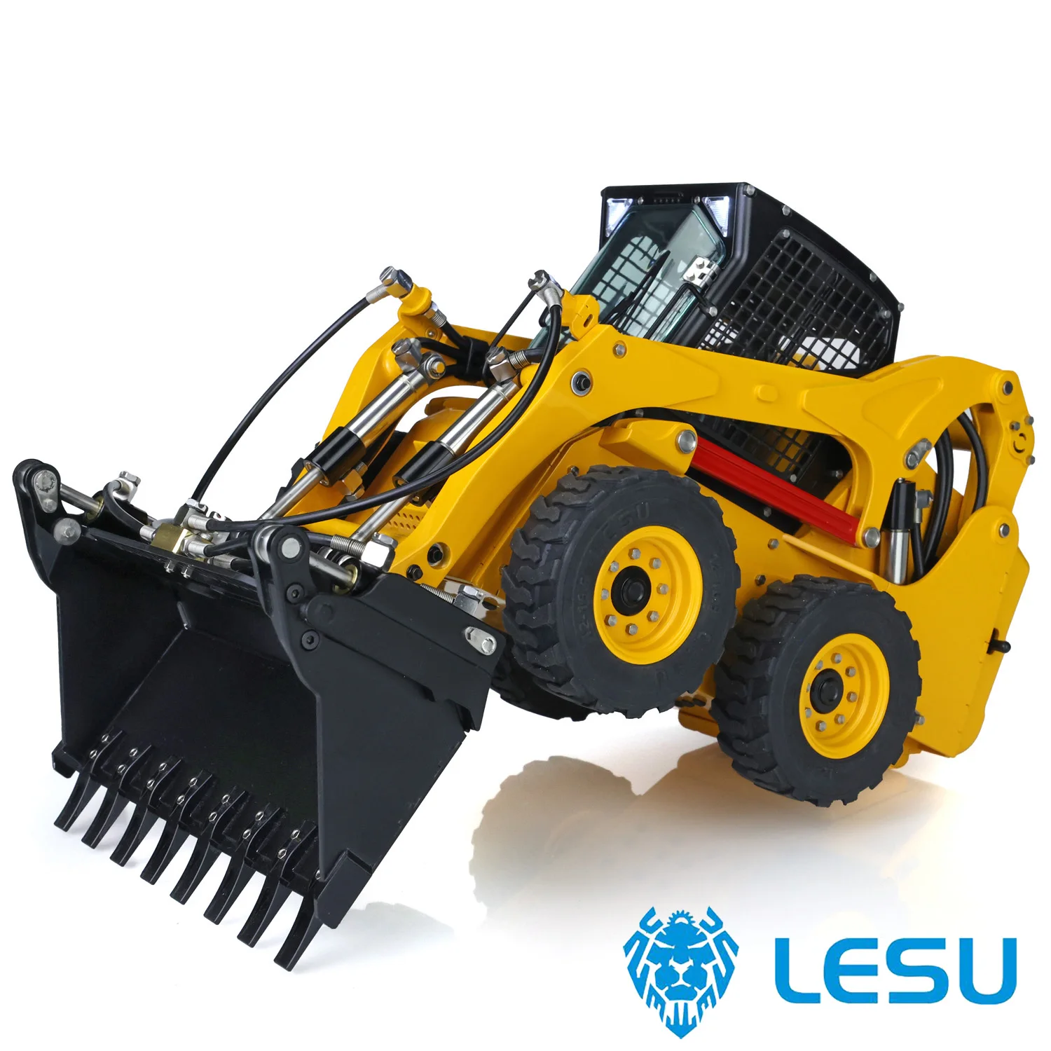 LESU ทาสี Aoue Lt5 1/14 RC โลหะไฮดรอลิก Skid-Steer Loader รถเสียงของเล่นกลางแจ้ง THZH1323