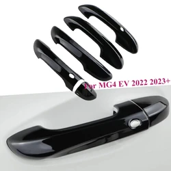 LHD Carbon Fiber Car Door Handle Cover Sticker Exterior Mouldings for MG4 MG 4 EV 2022 2023 2024 ACC.