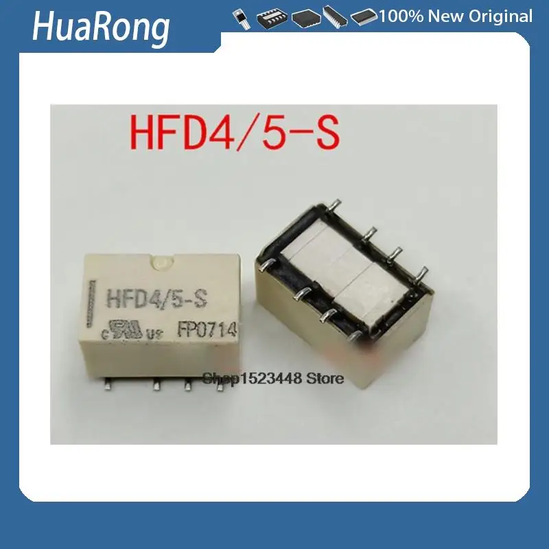 New 10pcs/lot HFD4/5-S 5V  HFD4/5   2A 8PIN SMD