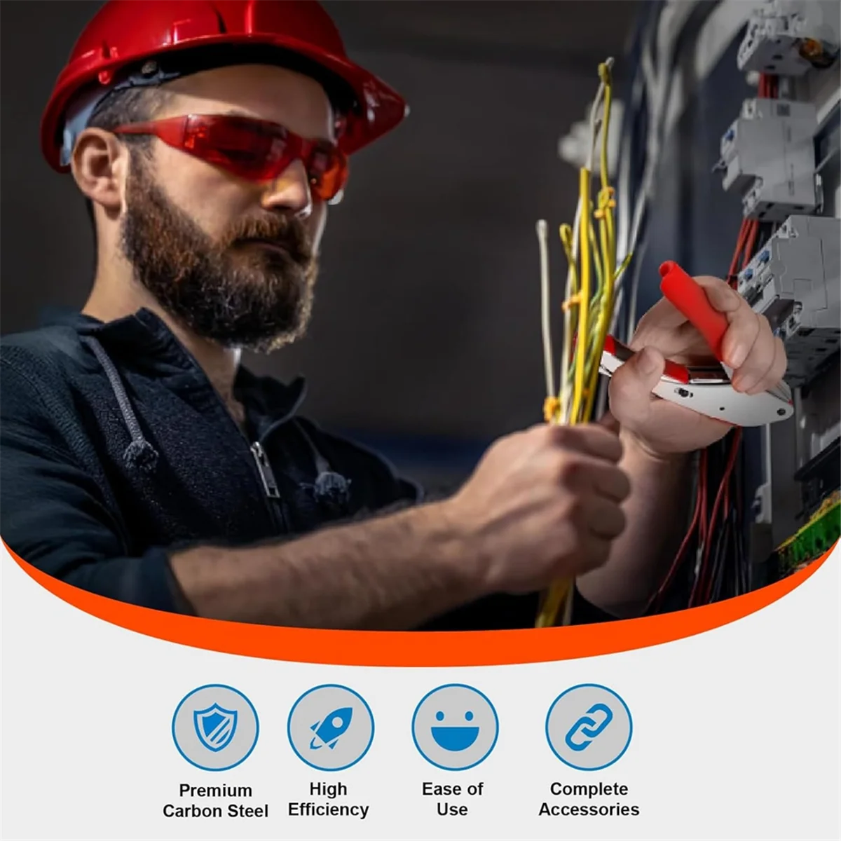 ABNJ COAX CABLE Crimper Kit สําหรับ RG59,RG6,COAXIAL CABLE Crimper และสาย Stripper 10PCS F RG6 ตัวเชื่อมต่อ