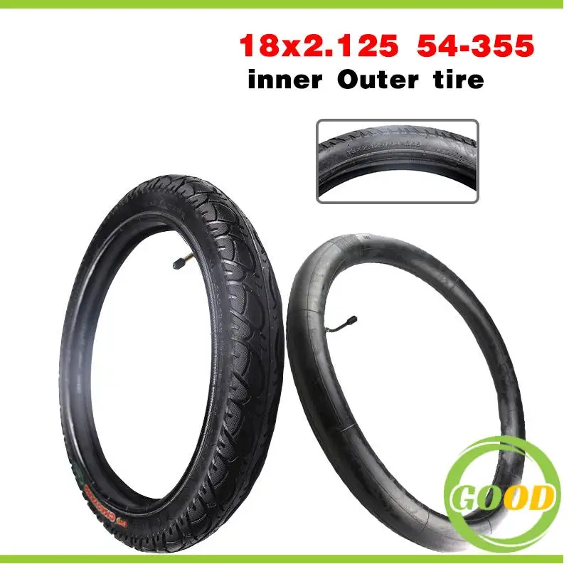 High performance18 X 2.125 / 54-355 inner and outer tire fits Many Gas Electric Scooters and e-Bike 18*2.125 tyre