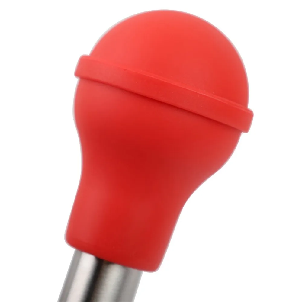 304Stainless Steel Turkey Baster Syringe 2 Injector Needles Cleaning Brush Kitchen Basting Pump Marinade Injector Kitchen Use
